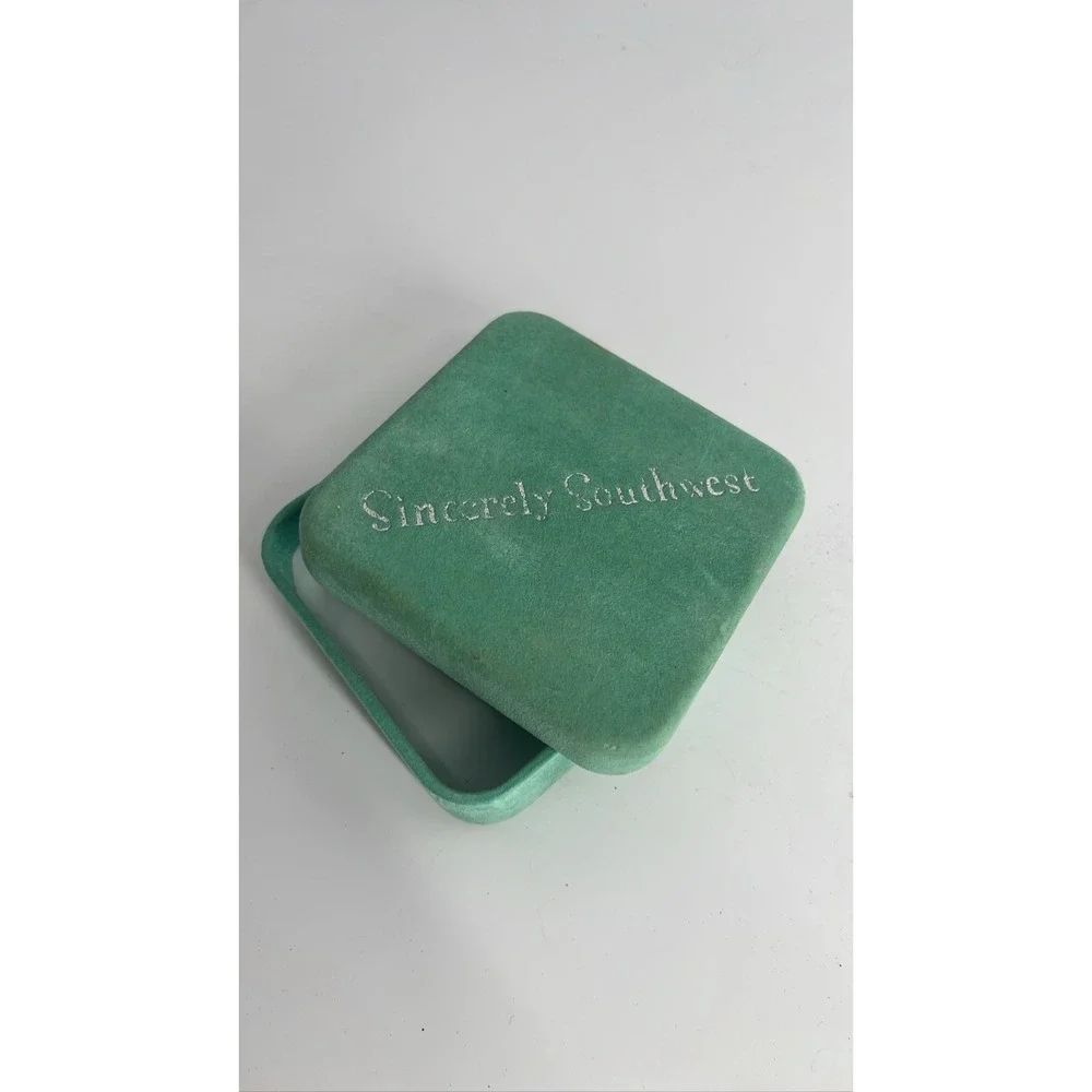 Southwest Green Velvet Jewelry Pouch 4